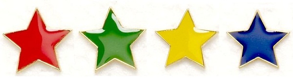 Metal gloss coloured Pin Badge